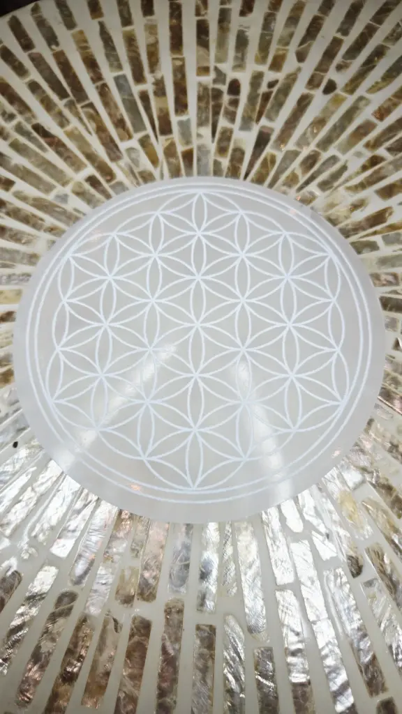 Fleur de vie en Sélénite 140mm