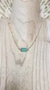 COLLIER CLÉA DORÉ AVENTURINE VERTE A