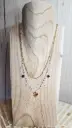 COLLIER IRIS DORÉ QUARTZ ROSE A