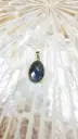 PENDENTIF SERTI OVALE LABRADORITE FACETTEE A