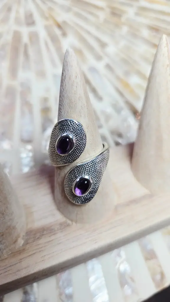 [Modèle 03] Bague argent 925 Améthyste AA