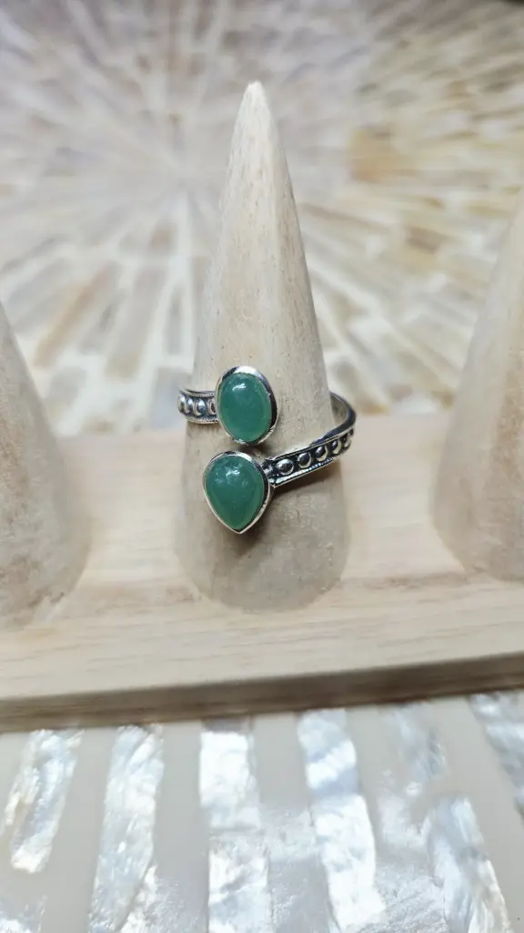 [MODELE 04] BAGUE ARGENT 925 AVENTURINE AA 