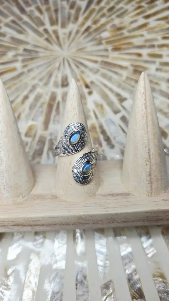 [MODELE 03] BAGUE ARGENT 925 LABRADORITE AA 