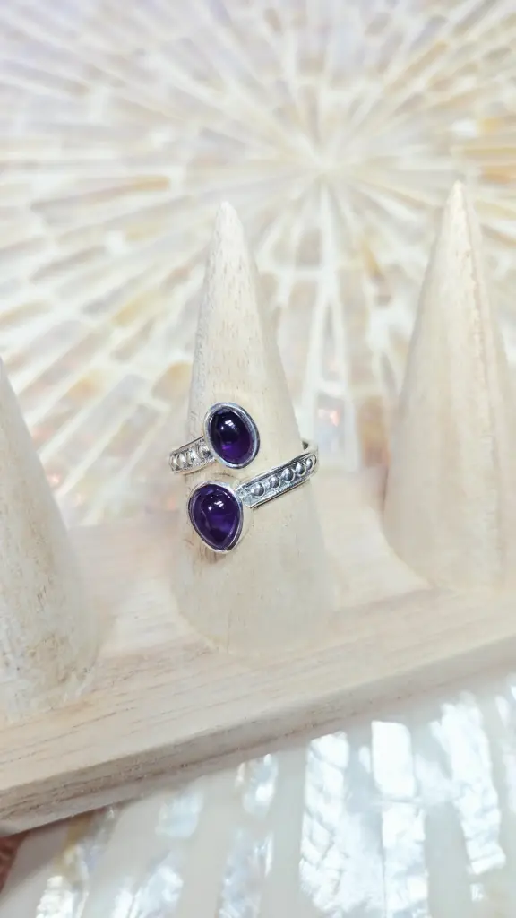 [AMETHYSTE MODELE 04] BAGUE ARGENT 925 AMETHYSTE AA 