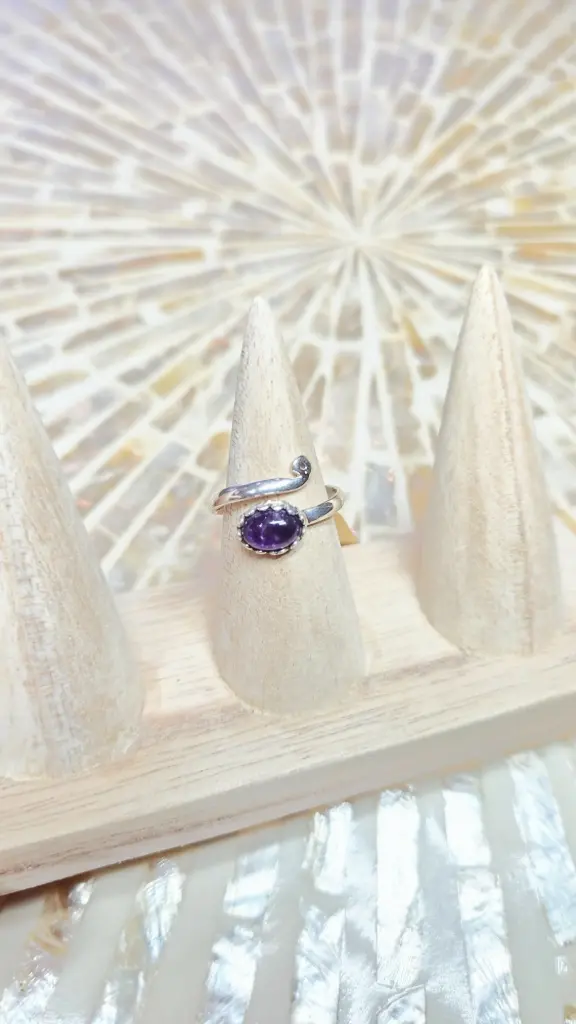 [FB MODELE 02] BAGUE ARGENT 925 AMETHYSTE A