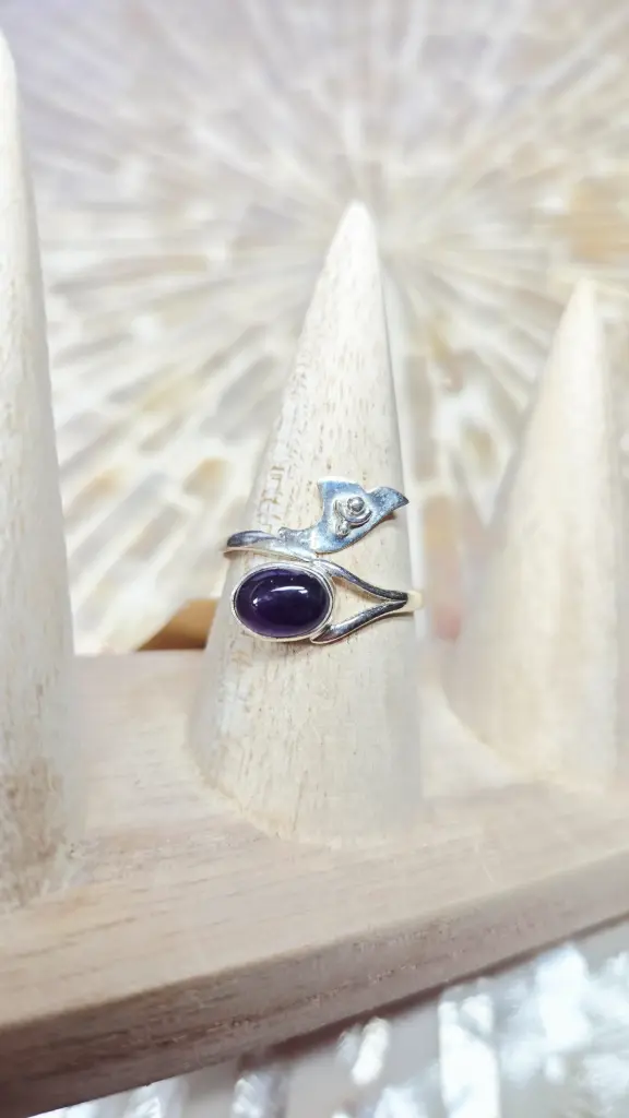 [FB MODELE 04] BAGUE ARGENT 925 AMETHYSTE A