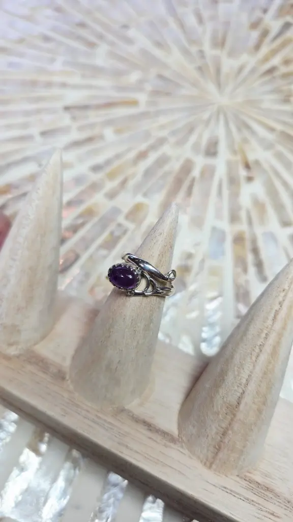 [FB AMETHYSTE 05] BAGUE ARGENT 925 AMETHYSTE A