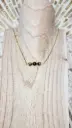 COLLIER TERELIA DORE OEIL DE TIGRE ONYX A
