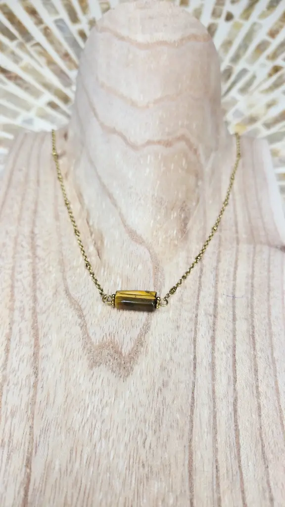 COLLIER CLEA DORE OEIL DE TIGRE A