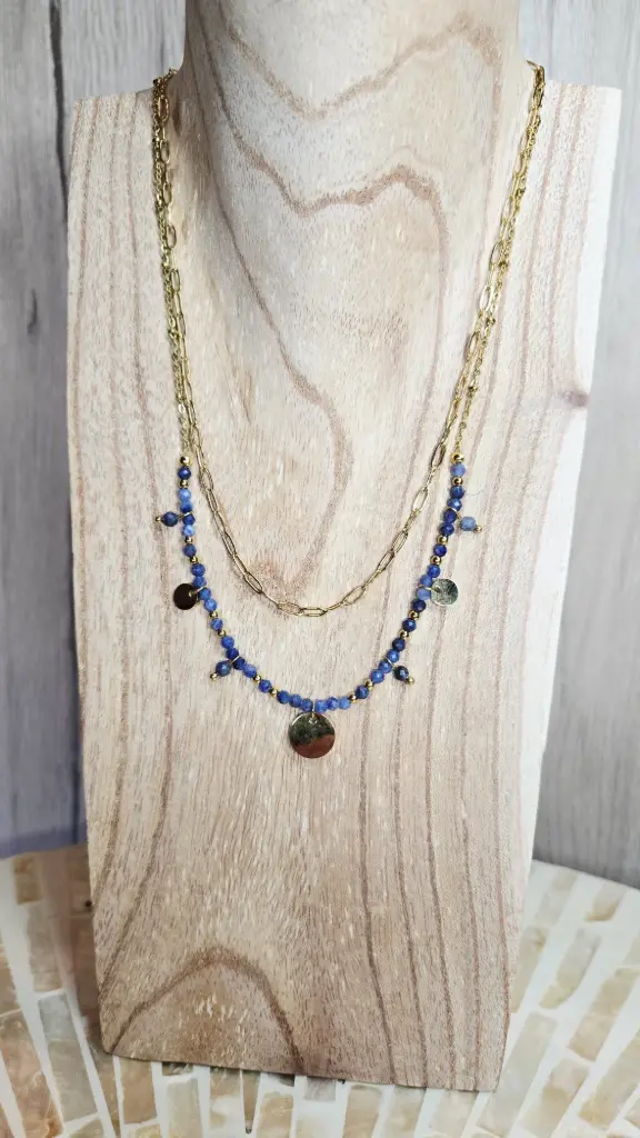 COLLIER IRIS DORE SODALITE A