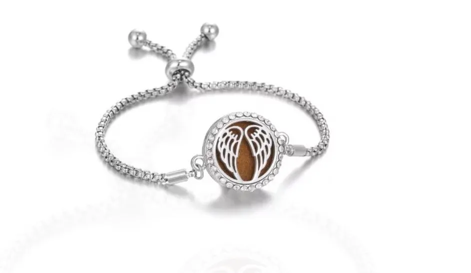 Bracelet Diffuseur Huile essentielle - Motif Aile d'ange
